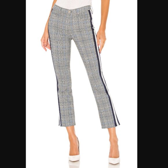 MOTHER The Insider Ankle Glen Plaid Tuxedo Strip Pants (30) - Picture 1 of 12